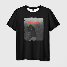 Мужская футболка 3D с принтом Мрачный дом в Санкт-Петербурге, 100% полиэфир | прямой крой, круглый вырез горловины, длина до линии бедер | 