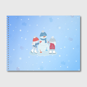 Альбом для рисования с принтом Самый лучший снеговик в Петрозаводске, 100% бумага
 | матовая бумага, плотность 200 мг. | Тематика изображения на принте: 
