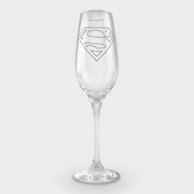 Фужер для шампанского с принтом Лого Супермена   супергерой в Белгороде,  |  | 
