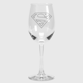 Бокал для вина с принтом Лого Супермена   супергерой в Белгороде,  |  | Тематика изображения на принте: 