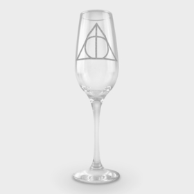 Фужер для шампанского с принтом Дары смерти   Гарри Поттер в Тюмени,  |  | Тематика изображения на принте: 