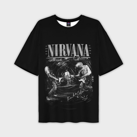 Мужская футболка OVERSIZE 3D с принтом Nirvana live в Белгороде,  |  | 