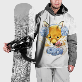 Накидка на куртку 3D с принтом Лисичка с мышкой в Курске, 100% полиэстер |  | Тематика изображения на принте: 