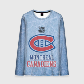 Мужской лонгслив 3D с принтом Montreal Canadiens   NHL в Курске, 100% полиэстер | длинные рукава, круглый вырез горловины, полуприлегающий силуэт | Тематика изображения на принте: 