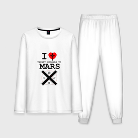 Мужская пижама хлопок (с лонгсливом) с принтом I love thirty seconds to mars в Курске,  |  | 