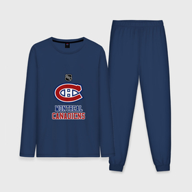 Мужская пижама хлопок (с лонгсливом) с принтом Монреаль Канадиенс   НХЛ в Курске,  |  | 