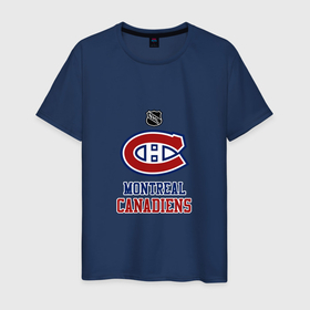 Мужская футболка хлопок с принтом Монреаль Канадиенс   НХЛ в Курске, 100% хлопок | прямой крой, круглый вырез горловины, длина до линии бедер, слегка спущенное плечо. | 