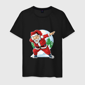 Мужская футболка хлопок с принтом Dabbing Santa day , 100% хлопок | прямой крой, круглый вырез горловины, длина до линии бедер, слегка спущенное плечо. | 