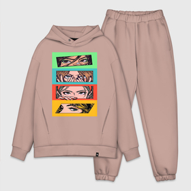 Мужской костюм хлопок OVERSIZE с принтом Красивые глаза в Ухте,  |  | 