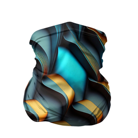 Бандана-труба 3D с принтом Разноцветный узор с футуристическими абстрактными деталями , 100% полиэстер, ткань с особыми свойствами — Activecool | плотность 150‒180 г/м2; хорошо тянется, но сохраняет форму | 