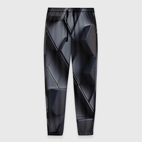 Мужские брюки 3D с принтом Темные выдвигающиеся плиты в Кировске, 100% полиэстер | манжеты по низу, эластичный пояс регулируется шнурком, по бокам два кармана без застежек, внутренняя часть кармана из мелкой сетки | 