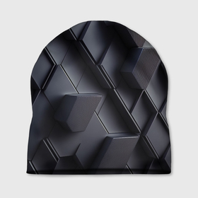Шапка 3D с принтом Темные выдвигающиеся плиты в Санкт-Петербурге, 100% полиэстер | универсальный размер, печать по всей поверхности изделия | Тематика изображения на принте: 