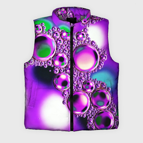Мужской жилет утепленный 3D с принтом Фиолетовые пузыри в Новосибирске,  |  | 