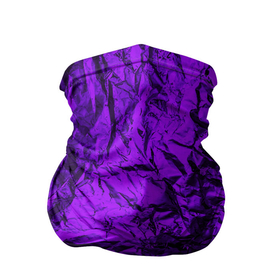Бандана-труба 3D с принтом Фиолетовая фольга в Новосибирске, 100% полиэстер, ткань с особыми свойствами — Activecool | плотность 150‒180 г/м2; хорошо тянется, но сохраняет форму | 