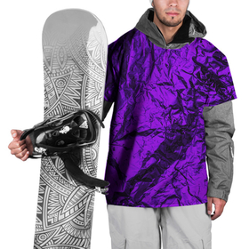 Накидка на куртку 3D с принтом Фиолетовая фольга в Тюмени, 100% полиэстер |  | 