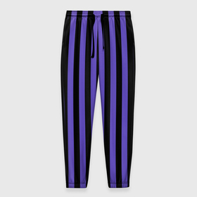 Мужские брюки 3D с принтом Фиолетовая школьная форма Wednesday в Тюмени, 100% полиэстер | манжеты по низу, эластичный пояс регулируется шнурком, по бокам два кармана без застежек, внутренняя часть кармана из мелкой сетки | 