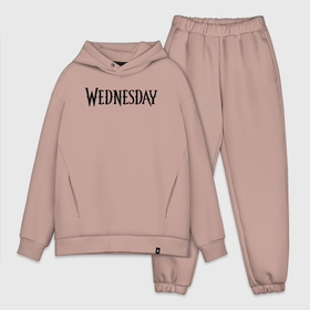 Мужской костюм хлопок OVERSIZE с принтом Logo black Wednesday в Екатеринбурге,  |  | 