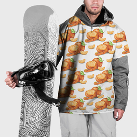 Накидка на куртку 3D с принтом Мандаринки   паттерн в Курске, 100% полиэстер |  | Тематика изображения на принте: 