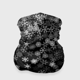 Бандана-труба 3D с принтом Пушистые снежинки в Петрозаводске, 100% полиэстер, ткань с особыми свойствами — Activecool | плотность 150‒180 г/м2; хорошо тянется, но сохраняет форму | 