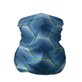 Бандана-труба 3D с принтом Синии шестигранники в Екатеринбурге, 100% полиэстер, ткань с особыми свойствами — Activecool | плотность 150‒180 г/м2; хорошо тянется, но сохраняет форму | 