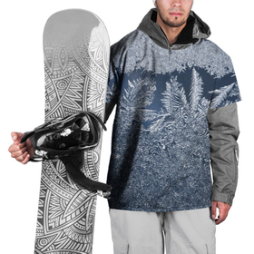 Накидка на куртку 3D с принтом Морозный узор 10 в Санкт-Петербурге, 100% полиэстер |  | Тематика изображения на принте: 