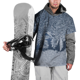 Накидка на куртку 3D с принтом Морозный узор 12 в Санкт-Петербурге, 100% полиэстер |  | 