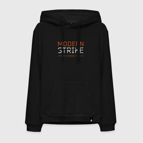 Мужская толстовка хлопок с принтом Логотип Modern Strike Online в Ухте, френч-терри, мягкий теплый начес внутри (100% хлопок) | карман-кенгуру, эластичные манжеты и нижняя кромка, капюшон с подкладом и шнурком | 