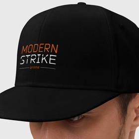 Кепка снепбек с прямым козырьком с принтом Логотип Modern Strike Online , хлопок 100% |  | 