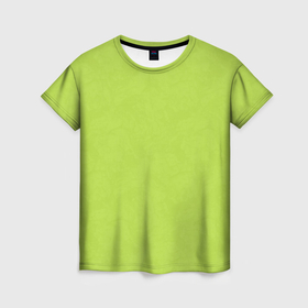 Женская футболка 3D с принтом Текстурированный ярко зеленый салатовый в Санкт-Петербурге, 100% полиэфир ( синтетическое хлопкоподобное полотно) | прямой крой, круглый вырез горловины, длина до линии бедер | 