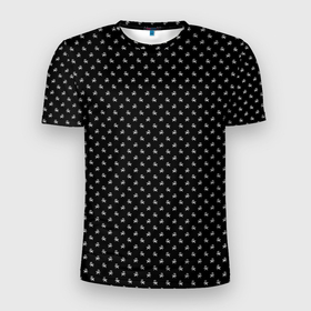 Мужская футболка 3D Slim с принтом Wednesday outfit flowers в Санкт-Петербурге, 100% полиэстер с улучшенными характеристиками | приталенный силуэт, круглая горловина, широкие плечи, сужается к линии бедра | Тематика изображения на принте: 