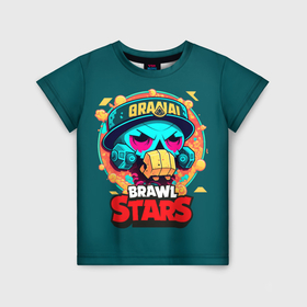 Детская футболка 3D с принтом Brawl Stars, уникальный персонаж в Тюмени, 100% гипоаллергенный полиэфир | прямой крой, круглый вырез горловины, длина до линии бедер, чуть спущенное плечо, ткань немного тянется | Тематика изображения на принте: 