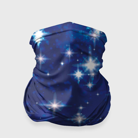 Бандана-труба 3D с принтом Сияющие и блестящие звезды в ночном небе в Екатеринбурге, 100% полиэстер, ткань с особыми свойствами — Activecool | плотность 150‒180 г/м2; хорошо тянется, но сохраняет форму | 