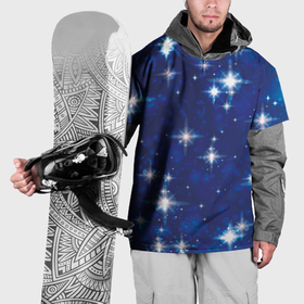 Накидка на куртку 3D с принтом Сияющие и блестящие звезды в ночном небе в Тюмени, 100% полиэстер |  | 