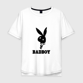 Мужская футболка хлопок Oversize с принтом Badboy в Новосибирске, 100% хлопок | свободный крой, круглый ворот, “спинка” длиннее передней части | Тематика изображения на принте: 