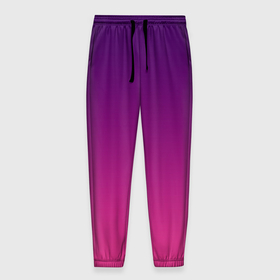 Мужские брюки 3D с принтом Фиолетово малиновый градиент в Курске, 100% полиэстер | манжеты по низу, эластичный пояс регулируется шнурком, по бокам два кармана без застежек, внутренняя часть кармана из мелкой сетки | 