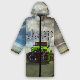 Мужской дождевик 3D с принтом Chrysler Jeep Rubicon в пустыне ,  |  | Тематика изображения на принте: 