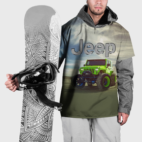 Накидка на куртку 3D с принтом Chrysler Jeep Rubicon в пустыне в Петрозаводске, 100% полиэстер |  | 