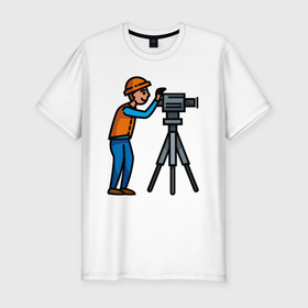 Мужская футболка хлопок Slim с принтом Оператор в Петрозаводске, 92% хлопок, 8% лайкра | приталенный силуэт, круглый вырез ворота, длина до линии бедра, короткий рукав | 