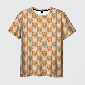 Мужская футболка 3D с принтом Античный орнамент в Тюмени, 100% полиэфир | прямой крой, круглый вырез горловины, длина до линии бедер | 