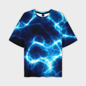 Мужская футболка oversize 3D с принтом Молния грозовая   электрические разряды ,  |  | 