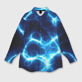 Мужская рубашка oversize 3D с принтом Молния грозовая   электрические разряды в Белгороде,  |  | 