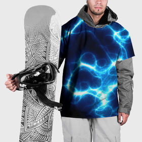 Накидка на куртку 3D с принтом Молния грозовая   электрические разряды , 100% полиэстер |  | 