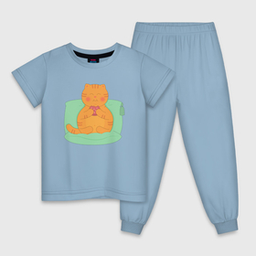Детская пижама хлопок с принтом Правильный бутерброд в Санкт-Петербурге, 100% хлопок |  брюки и футболка прямого кроя, без карманов, на брюках мягкая резинка на поясе и по низу штанин
 | 