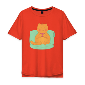 Мужская футболка хлопок Oversize с принтом Правильный бутерброд в Курске, 100% хлопок | свободный крой, круглый ворот, “спинка” длиннее передней части | 