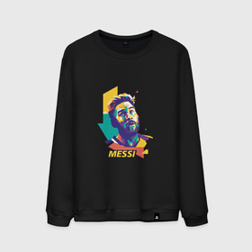 Мужской свитшот хлопок с принтом Messi color в Курске, 100% хлопок |  | 