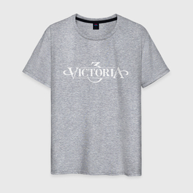 Мужская футболка хлопок с принтом Victoria 3  logo в Новосибирске, 100% хлопок | прямой крой, круглый вырез горловины, длина до линии бедер, слегка спущенное плечо. | Тематика изображения на принте: 