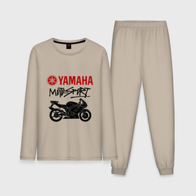 Мужская пижама хлопок (с лонгсливом) с принтом Yamaha   motorsport в Курске,  |  | 