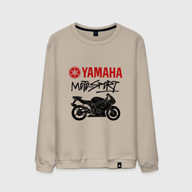Мужской свитшот хлопок с принтом Yamaha   motorsport в Тюмени, 100% хлопок |  | 