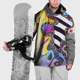 Накидка на куртку 3D с принтом Василий Кандинский Абстрактная композиция в Тюмени, 100% полиэстер |  | 