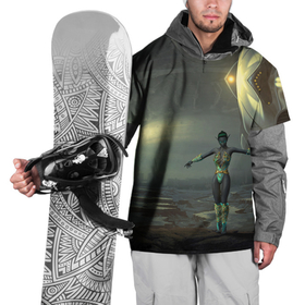 Накидка на куртку 3D с принтом эльфийка в пустошах в Екатеринбурге, 100% полиэстер |  | 